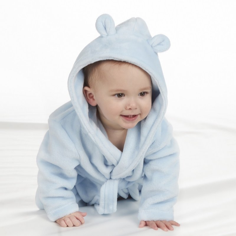 Babies personalised hooded dressing gown