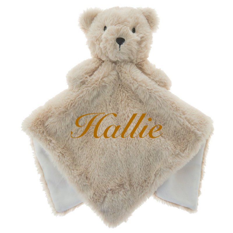 Babies personalised teddy bear comforter