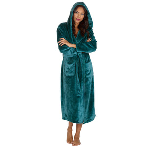 Ladies fleece personalised dressing gown