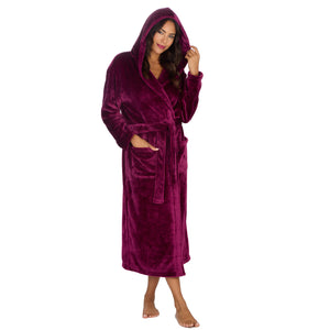 Ladies fleece personalised dressing gown