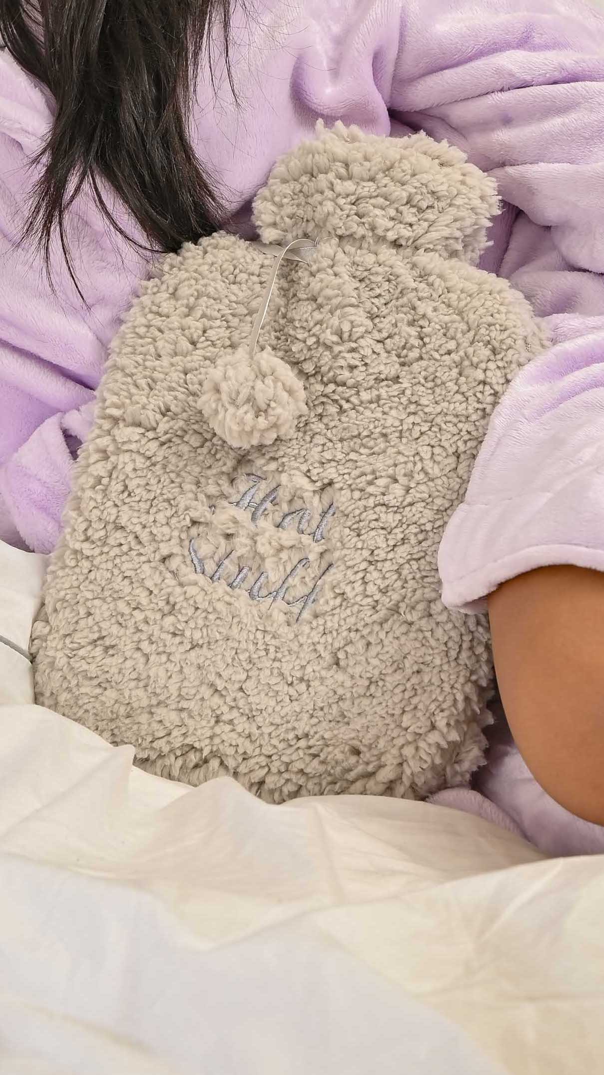 Personalised super soft teddy hot water bottle