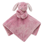 Load image into Gallery viewer, our Babies personalised bunny comforter in Dusky Pink is crafted from super soft plush material, this comforter will keep your baby snug and content. Complete with your babies name personalised/embroidered to the front.
