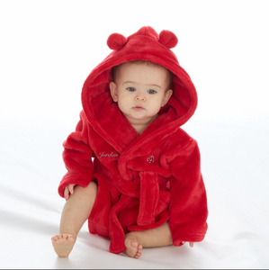 Babies personalised hooded dressing gown