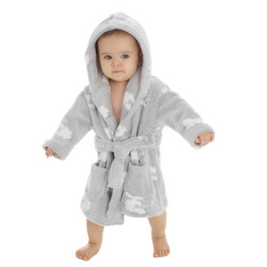 Babies personalised unisex lamb design dressing gown