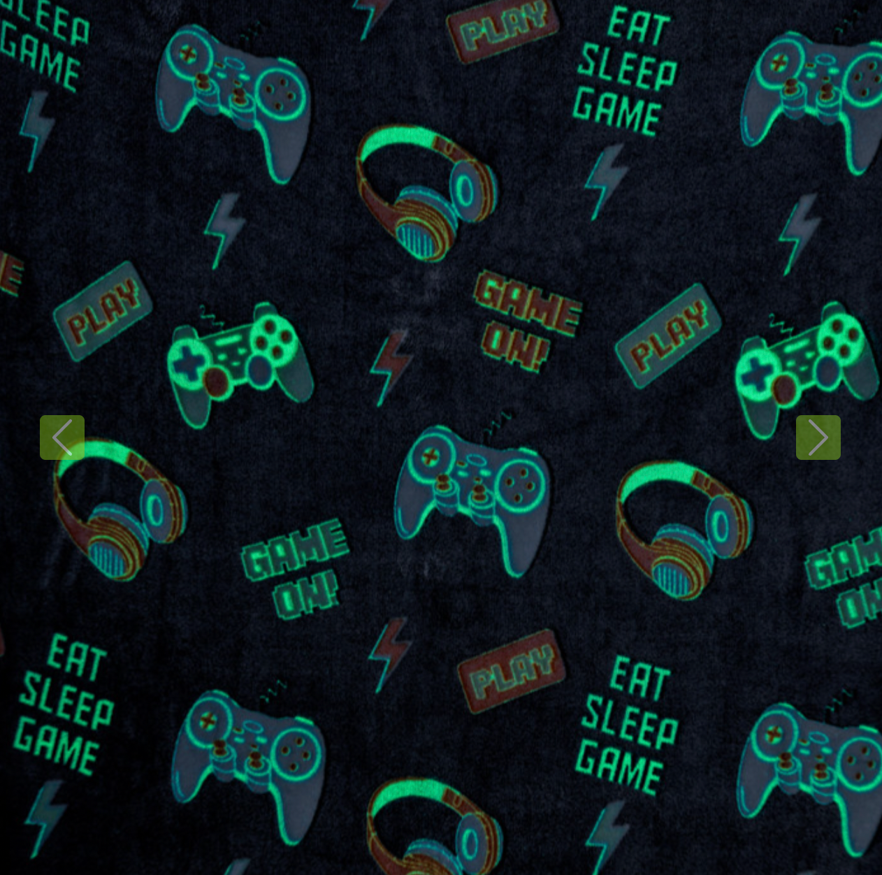 Boys personalised gaming glow in the dark blanket throw