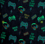 Load image into Gallery viewer, Boys personalised gaming glow in the dark blanket throw
