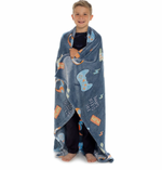 Load image into Gallery viewer, Boys personalised gaming glow in the dark blanket throw
