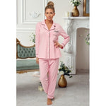 Lulabay ladies personalised jersey long sleeve shirt and trouser pyjama set