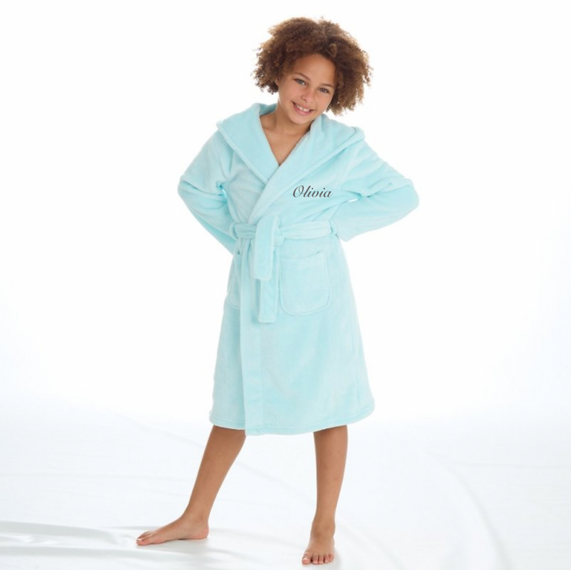 Lulabay girls personalised hooded dressing gown