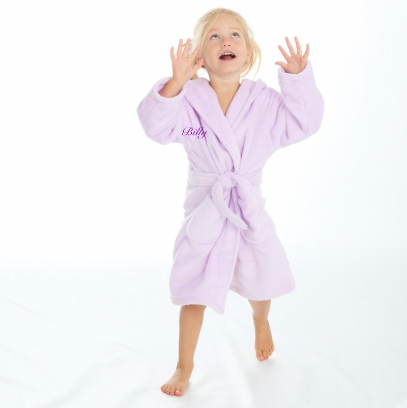 Lulabay girls personalised hooded dressing gown