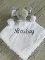 Load image into Gallery viewer, Babies personalised elephant comforter Light Blue
