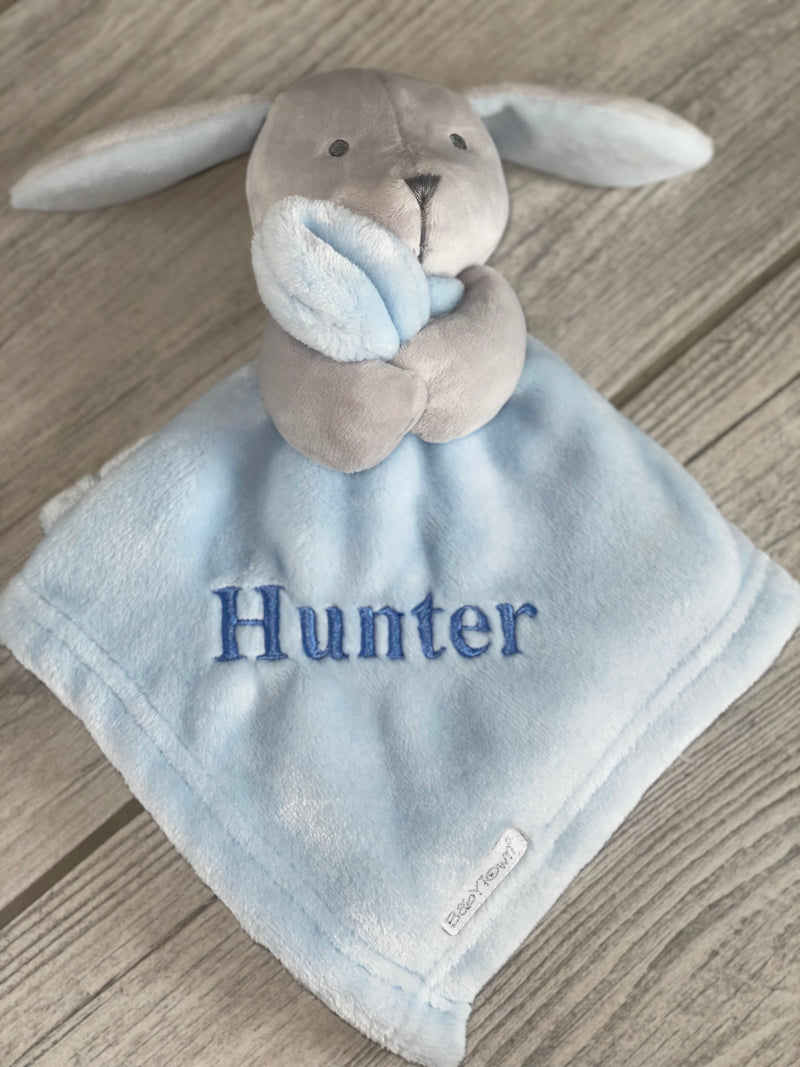 Babies personalised bunny comforter Light Grey