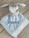 Babies personalised bunny comforter Baby Blue