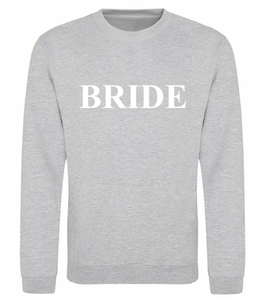 Ladies BRIDE personalised sweatshirt