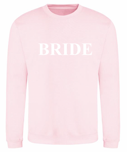 Ladies BRIDE personalised sweatshirt