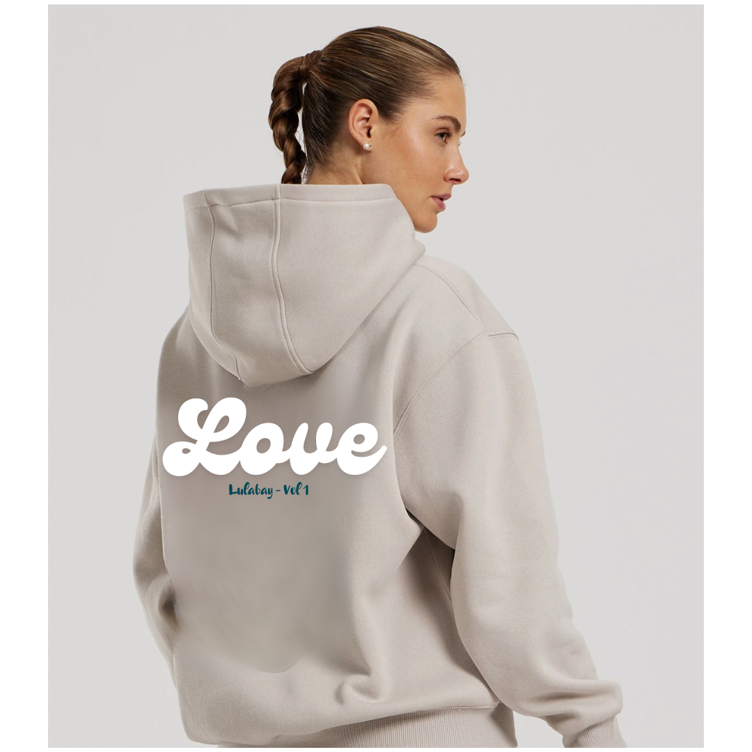 Ladies LOVE slogan printed hoody