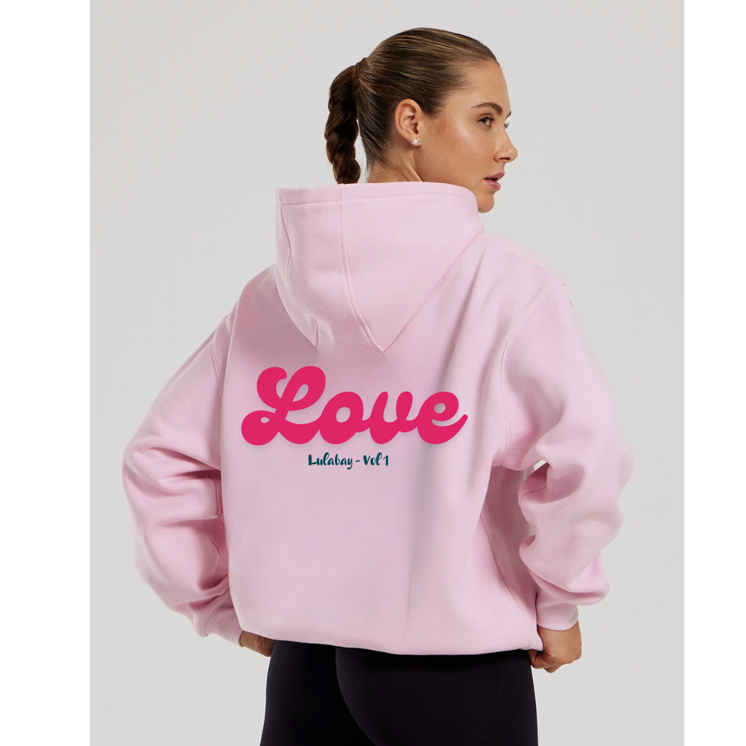 Ladies LOVE slogan printed hoody