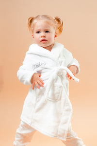 Babies personalised hooded dressing gown