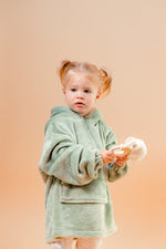 Load image into Gallery viewer, Kids plush personalised borg lined hoody
