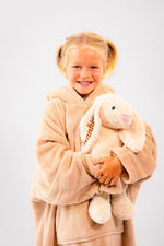 Load image into Gallery viewer, Kids plush personalised borg lined hoody
