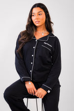 Load image into Gallery viewer, Pre-order- Lulabay ladies personalised jersey long sleeve shirt and trouser pyjama set
