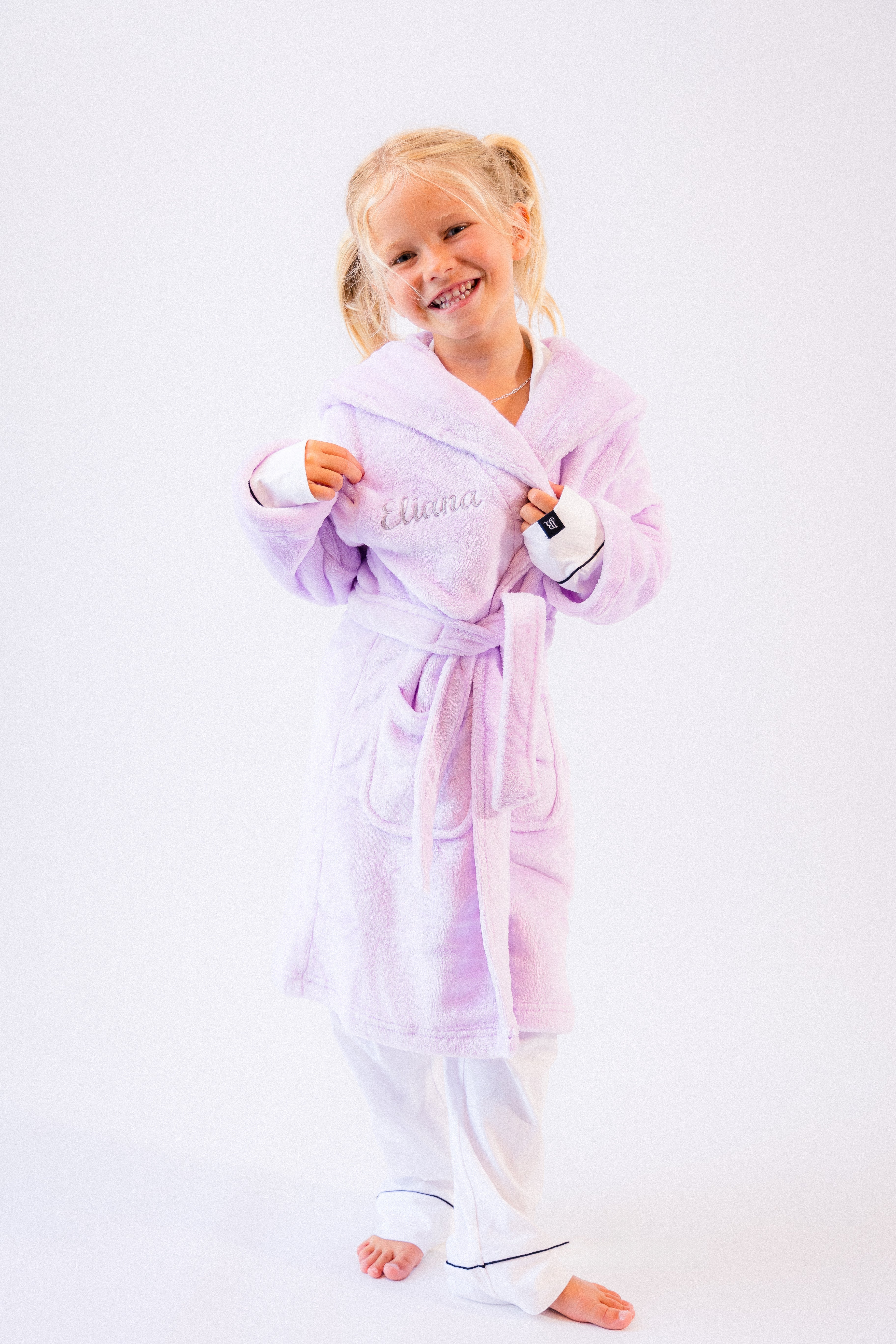 Lulabay girls personalised hooded dressing gown