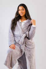 Load image into Gallery viewer, Ladies fleece personalised dressing gown
