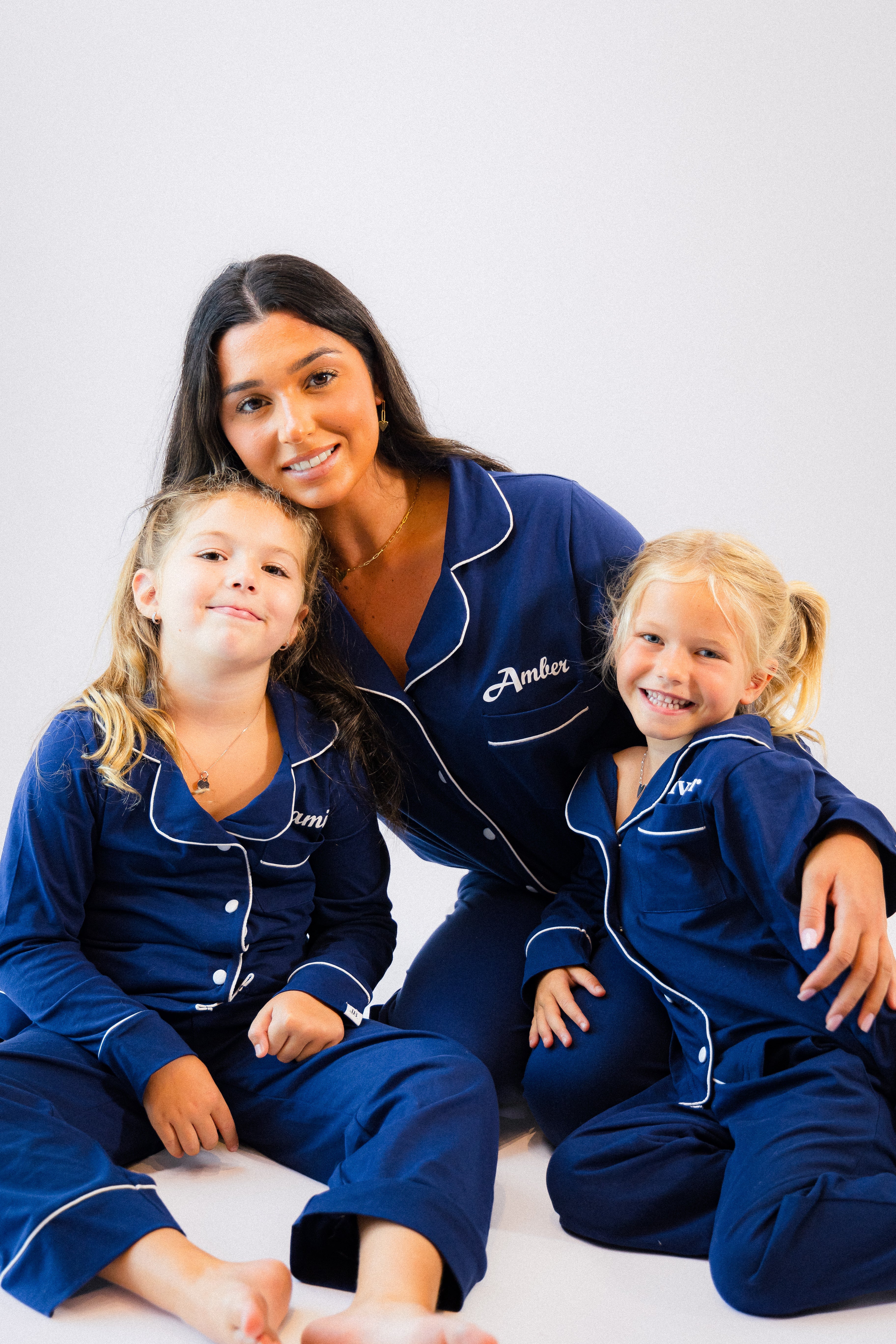 Lulabay ladies personalised jersey long sleeve shirt and trouser pyjama set