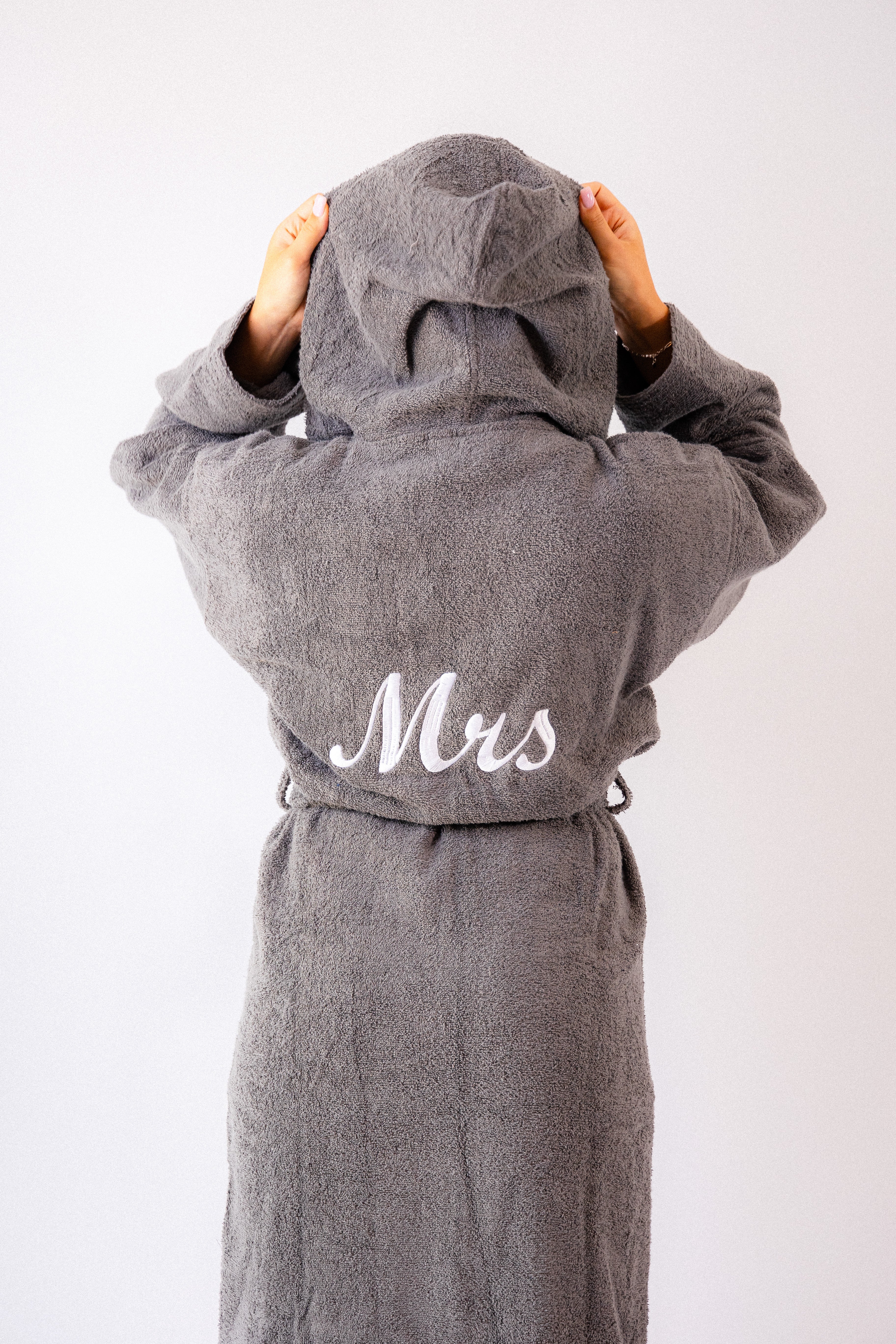 Mr & Mrs Personalised Luxury Terry Towelling Hooded Robes