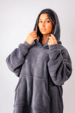 Load image into Gallery viewer, Ladies personalised luxury bonded longline oversized hoody
