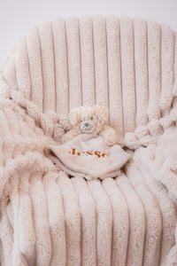 Babies personalised puppy comforter caramel