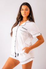 Load image into Gallery viewer, Lulabay ladies personalised jersey short sleeve shirt and short pyjama set
