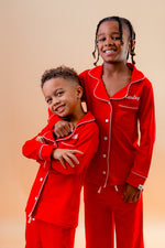 Load image into Gallery viewer, Boys long jersey personalised pyjamas
