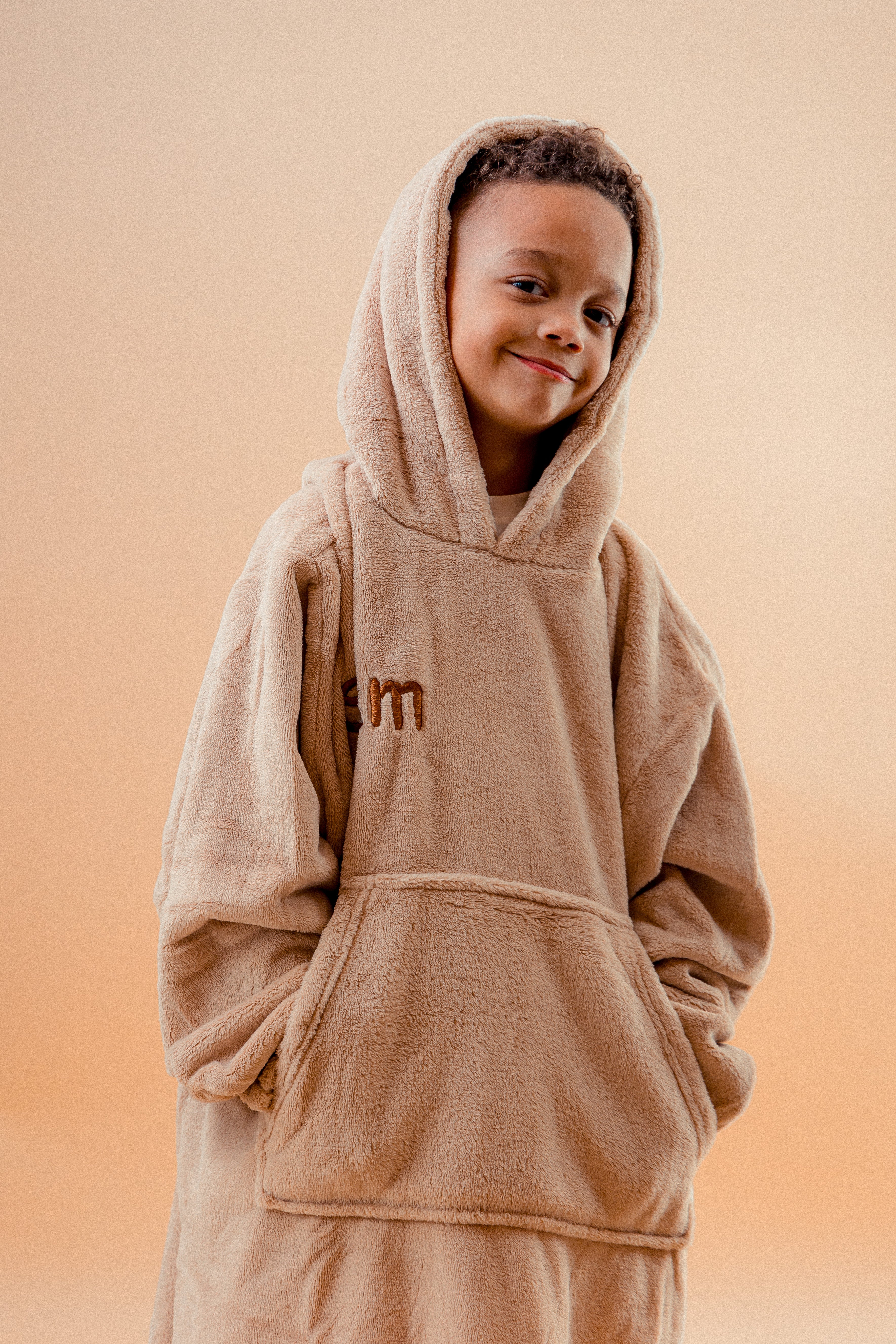 Kids plush personalised oversized hoody