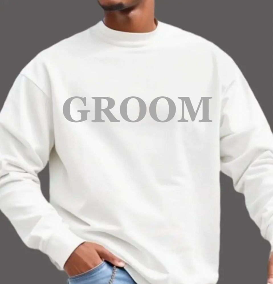 Mens GROOM personalised sweatshirt