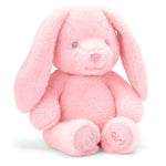 Load image into Gallery viewer, Light Pink Easter bunny teddy bear, super soft plush fabric in Light Pink colour with your little ones name personalised on the ear- this will be embroidered. 
