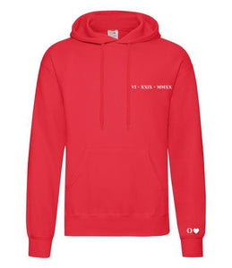 Mens personalised Roman Numerals Over Head Hoody