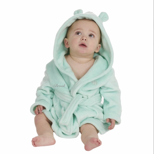 Babies personalised hooded dressing gown