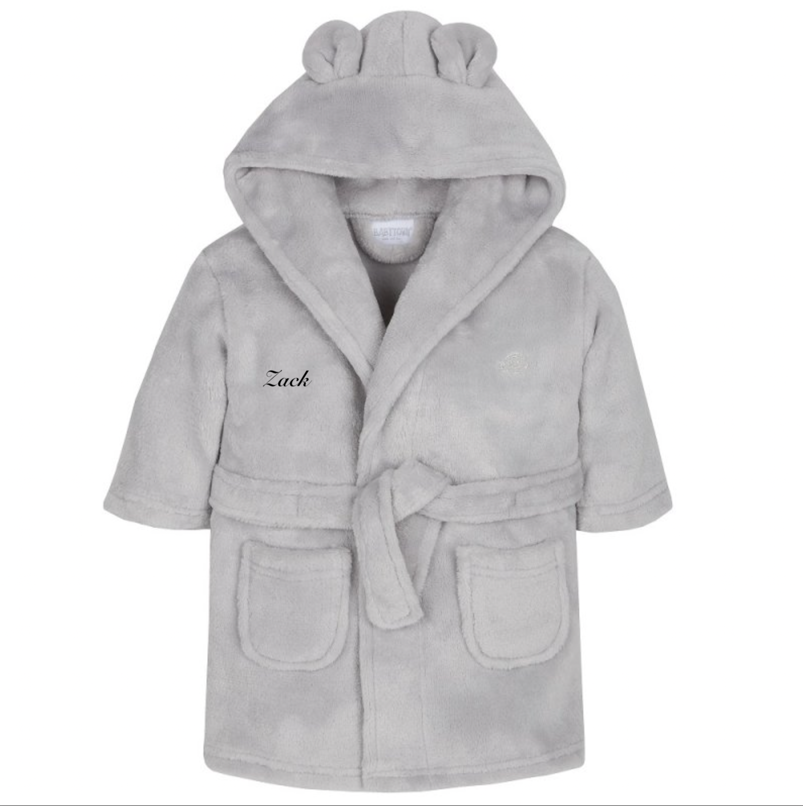 Babies personalised hooded dressing gown