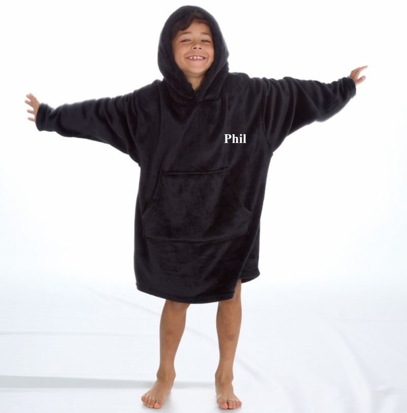 Kids unisex personalised plush oversized hoody