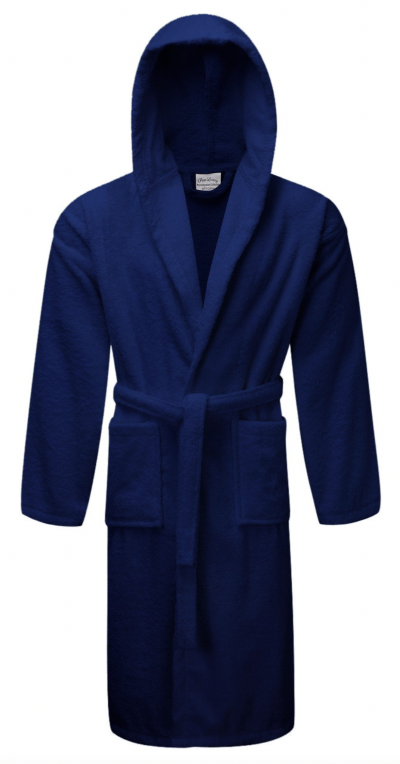 Ladies hooded towelling bath robe new arrivals