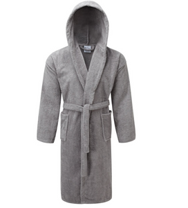 Ladies personalised back luxury hooded terry towelling dressing gown