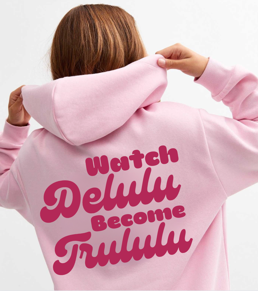 Ladies Delulu slogan hoody