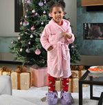 Load image into Gallery viewer, Lulabay girls personalised hooded dressing gown
