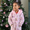 Lulabay girls personalised unicorn print hooded dressing gown