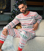 Load image into Gallery viewer, Mens personalised family christmas fairisle pyjamas
