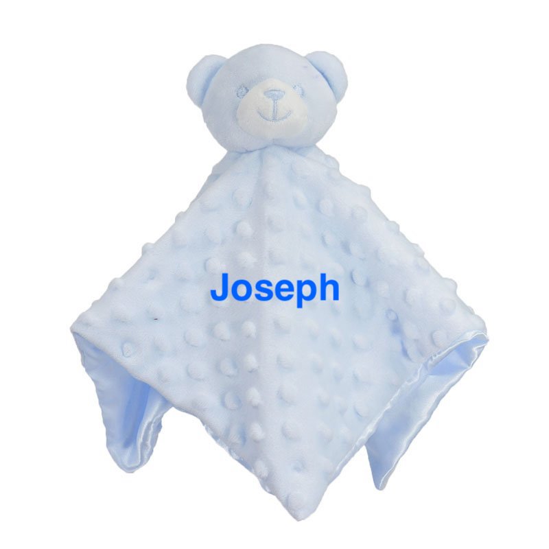 Babies personalised teddy bear comforter