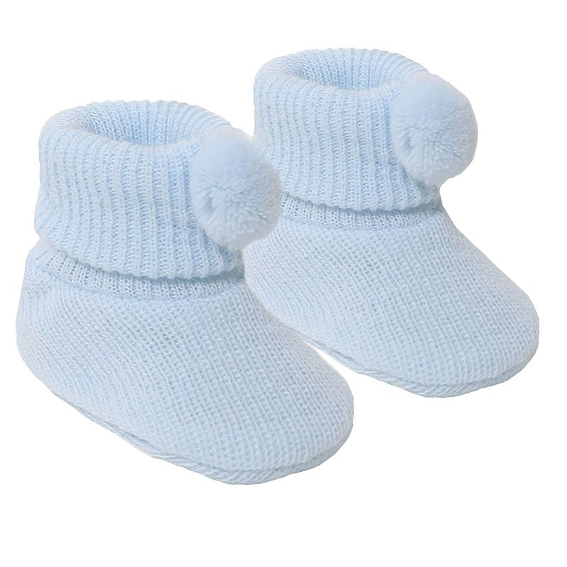 Newborn Baby Pom Pom Bootees