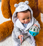 Babies personalised Teddy Bear hooded dressing gown