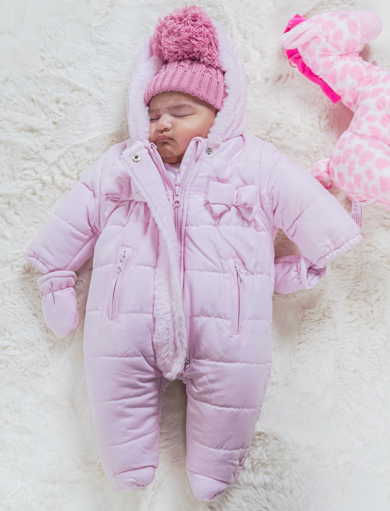 Lulabay baby girls quilted snowsuit